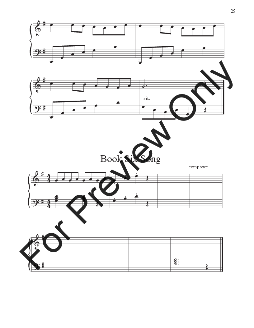 Back To Basics Piano Method Book 6 P.O.D.