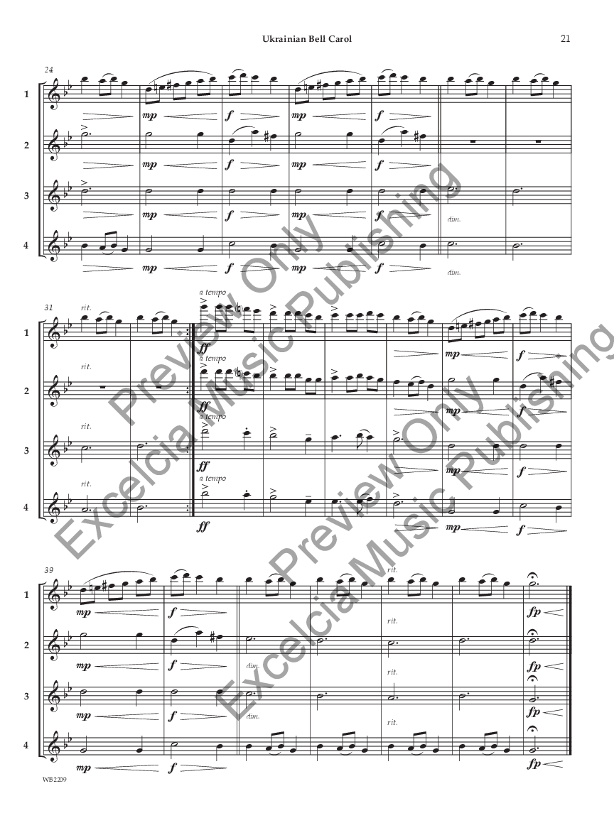 Adaptable Quartets for Christmas Flute