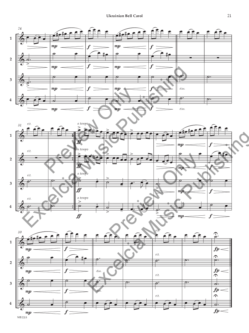Adaptable Quartets for Christmas Tenor Sax