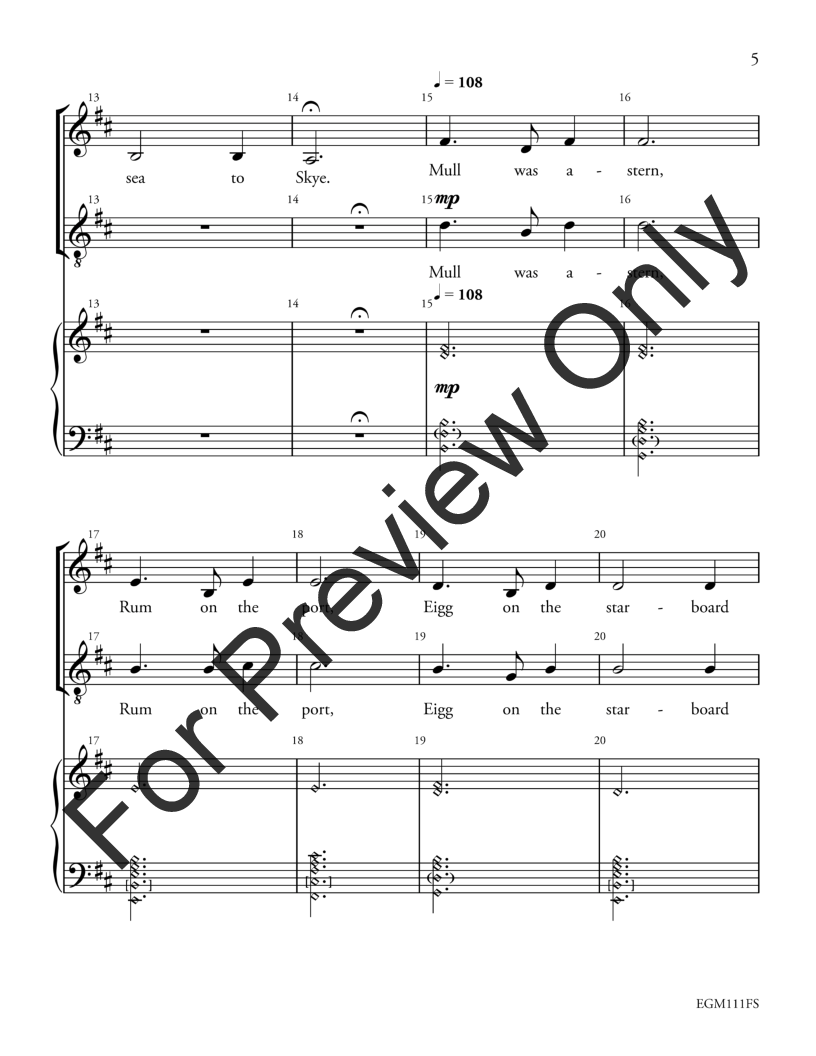 The Skye Boat Song Full Score