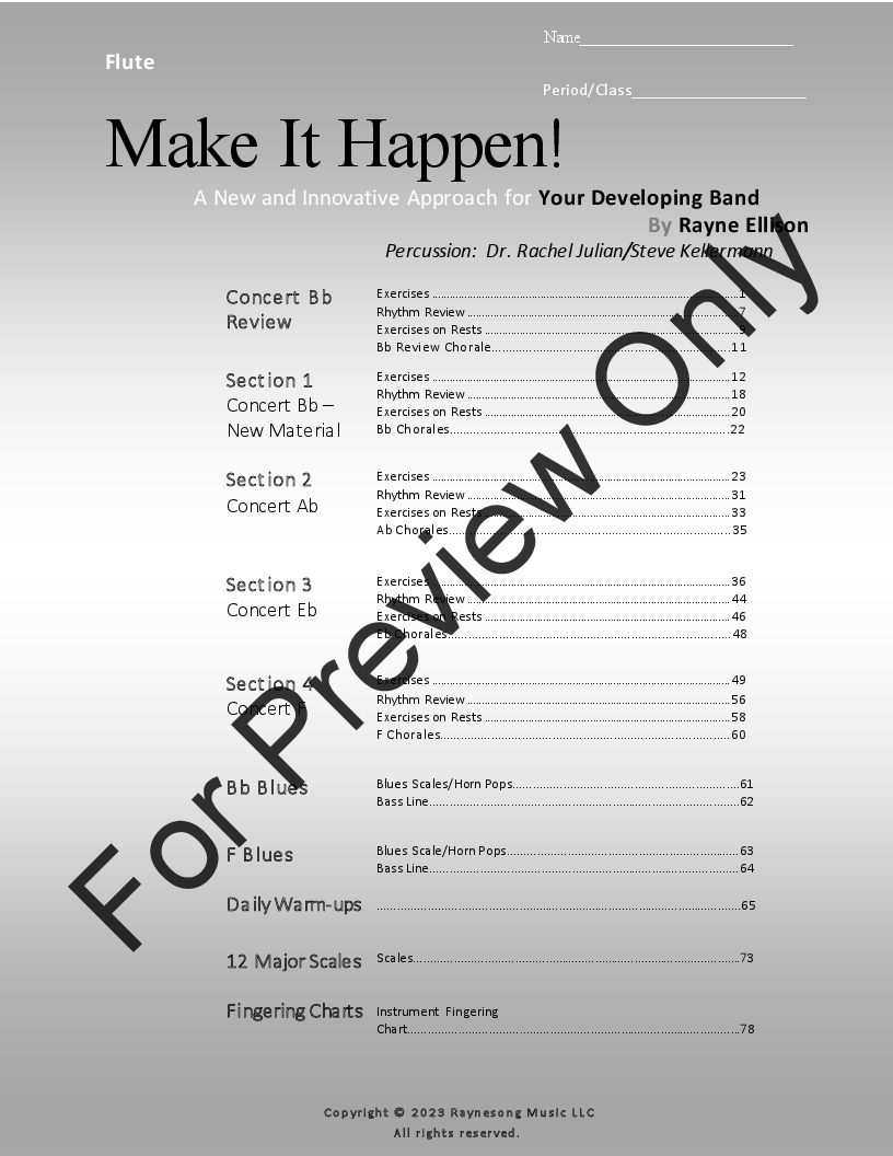 Make It Happen! Developing Band Method - Flute P.O.D