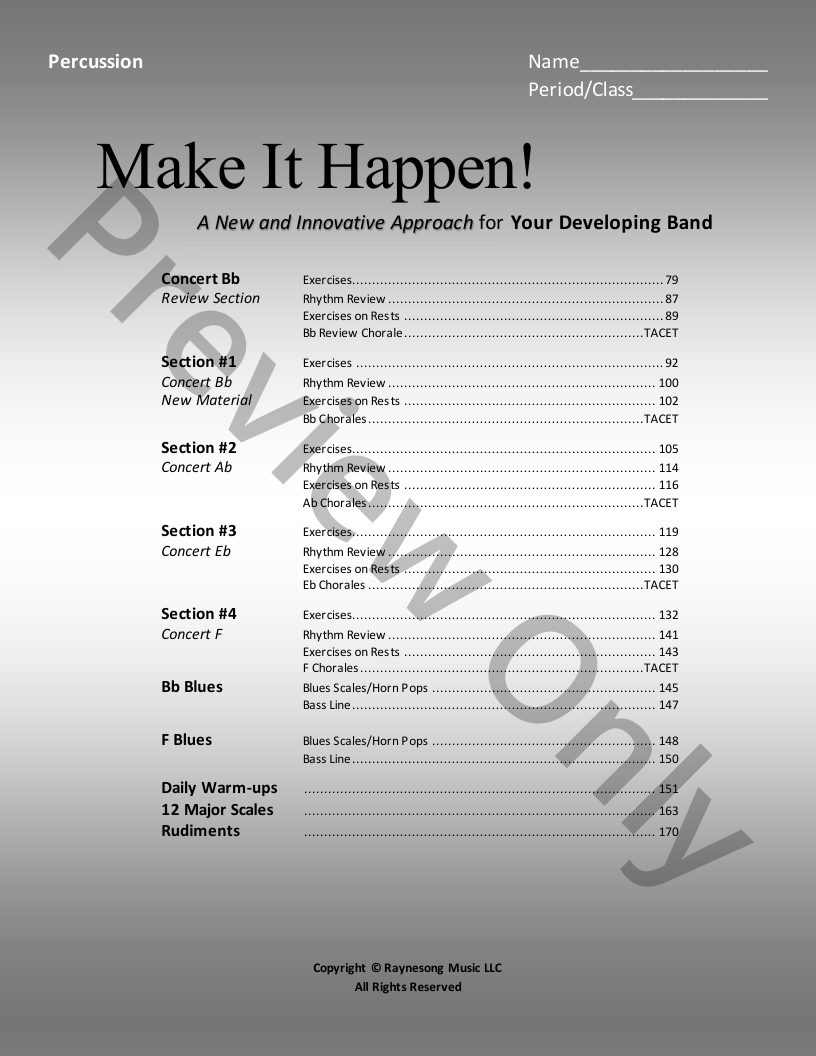 Make It Happen! Developing Band Method - Combined Percussion P.O.D