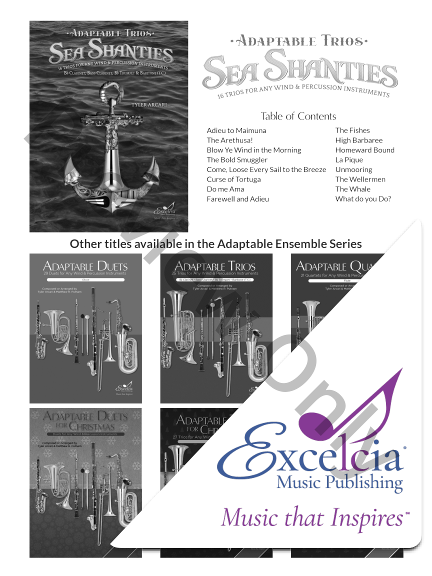 Adaptable Quartets - Sea Shanties for Alto Saxophone, Baritone Saxophone