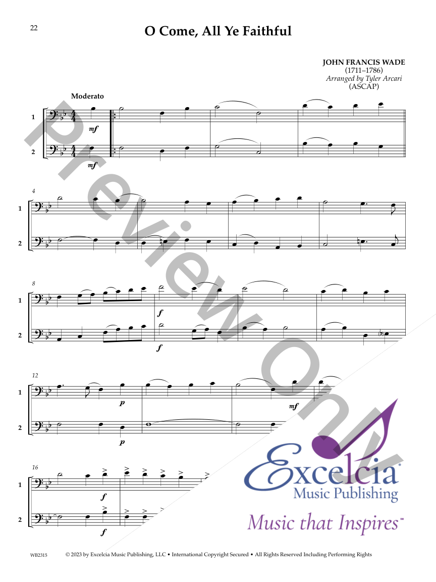 Adaptable Duets for Christmas Trombone, Baritone B.C., Bassoon