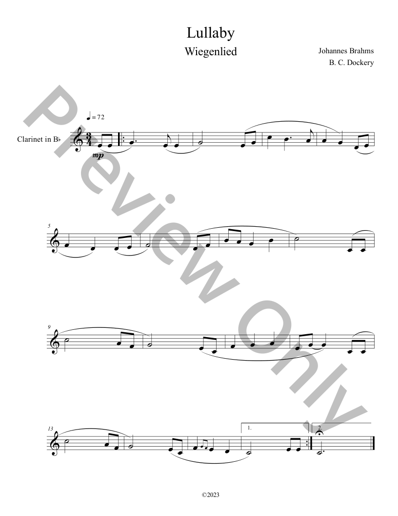  20 Classical Themes for Solo Clarinet P.O.D