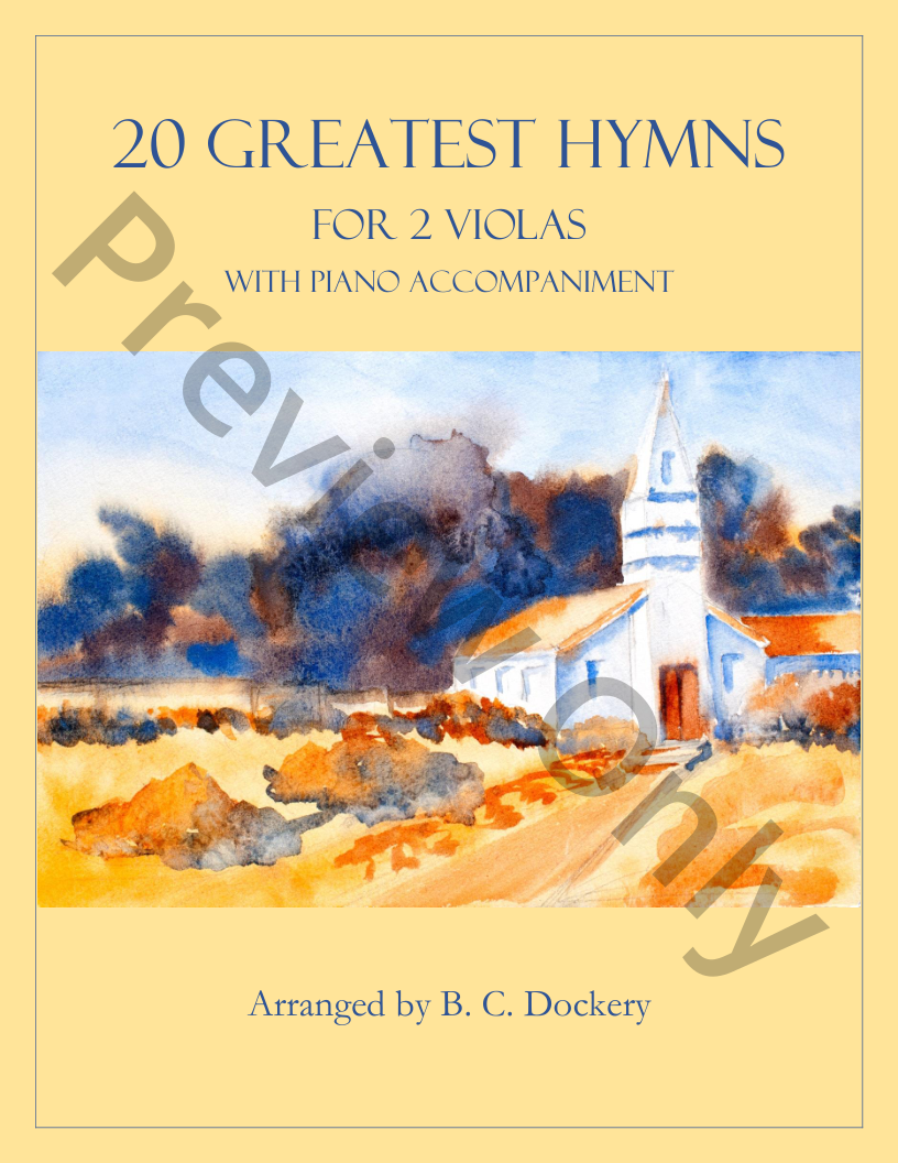  20 Greatest Hymns for 2 Violas with Piano Accompaniment P.O.D