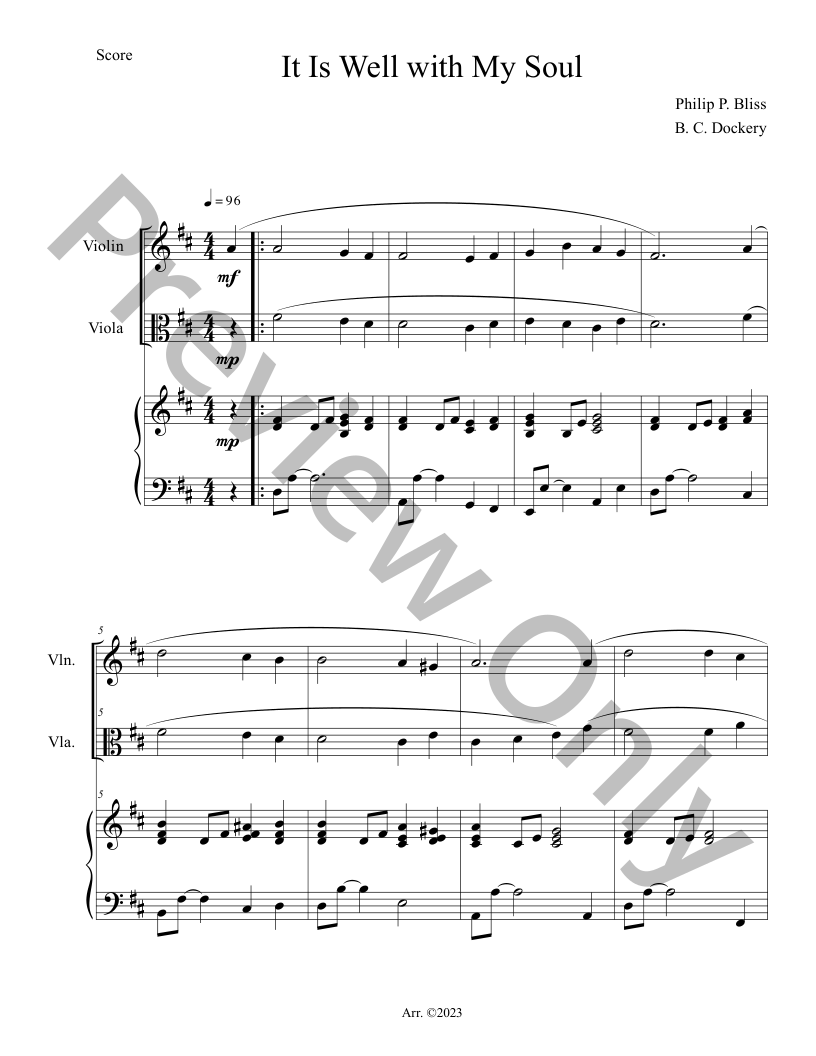  20 Greatest Hymns for Violin and Viola Duet with Piano Accompaniment P.O.D