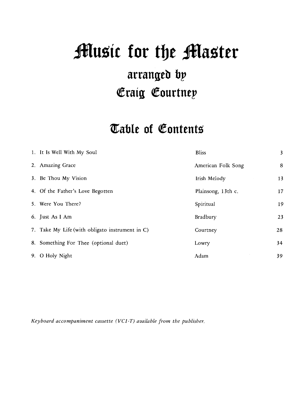 Music for the Master Vocal Solo Collection