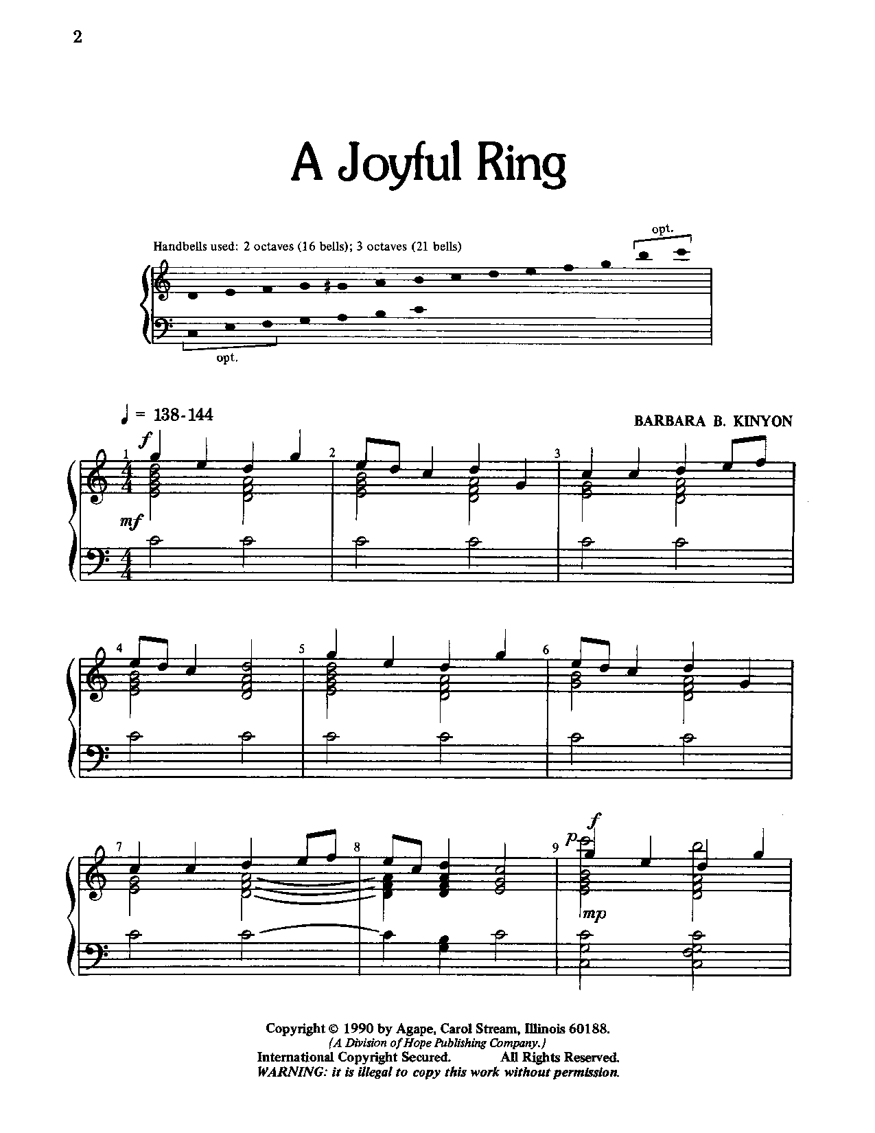A Joyful Ring 2-3 Octaves P.O.D.