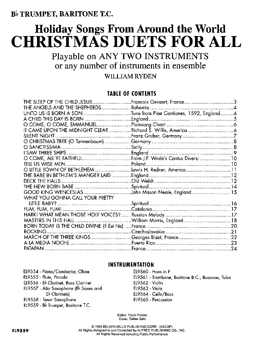 CHRISTMAS DUETS FOR ALL TRUMPET
