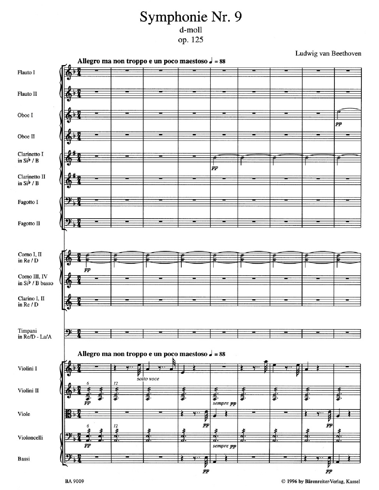 Symphony No. 9 in D Minor, Op. 125 FULL SCORE