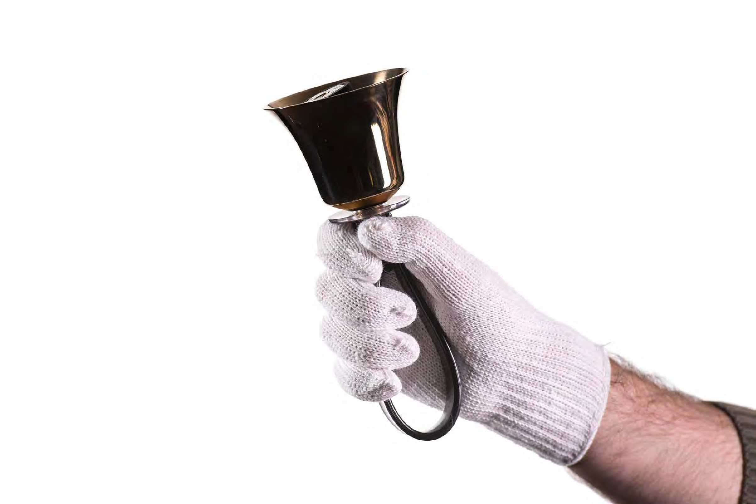Handbell Heavyweight Knit Gloves- pkg of 6 White Only