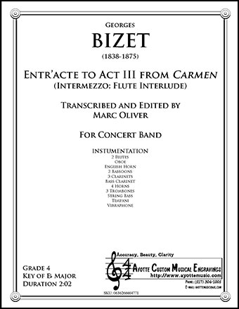 Entr'acte to Act III of Carmen - Intermezzo by Ge | J.W. Pepper Sheet Music