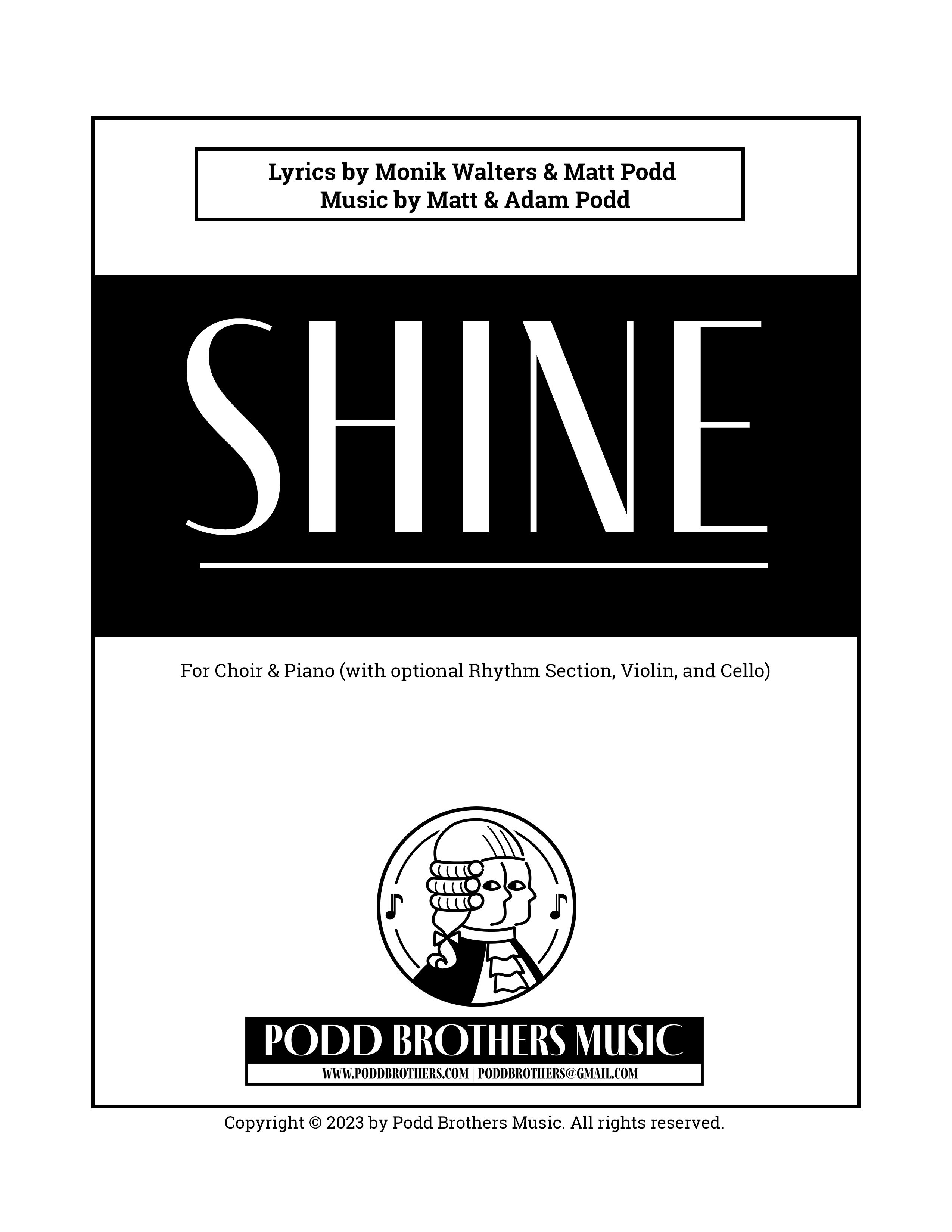 Shine choral sheet music
