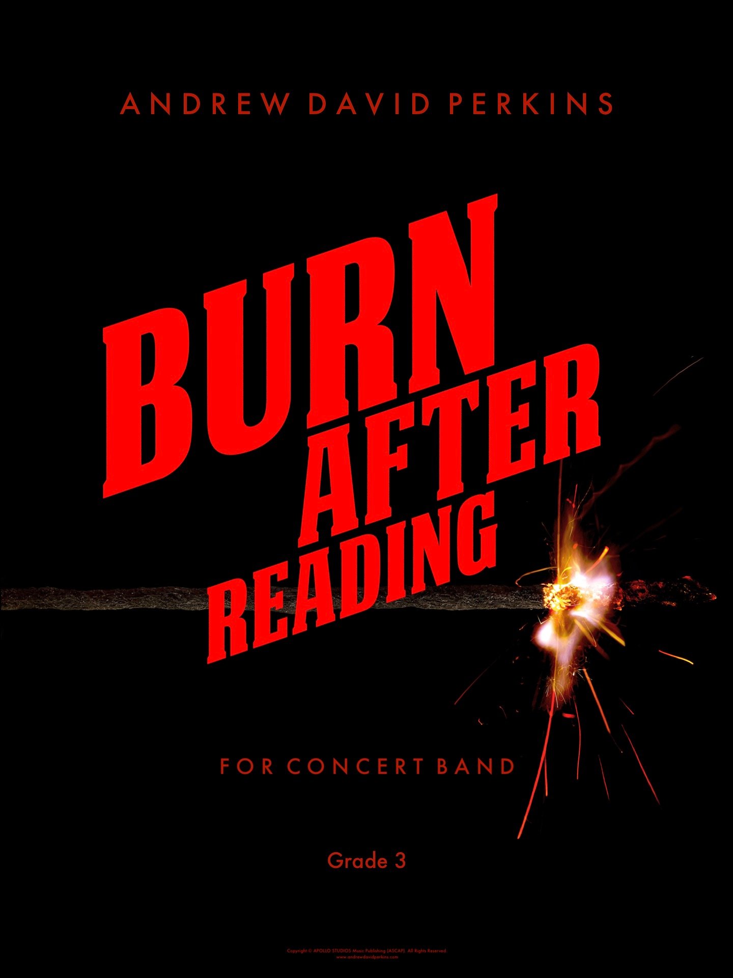 Burn After Reading band sheet music cover