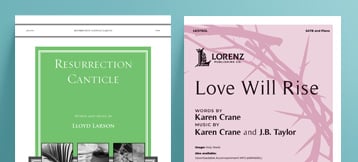 Lent and Easter Sheet music covers for church choirs.