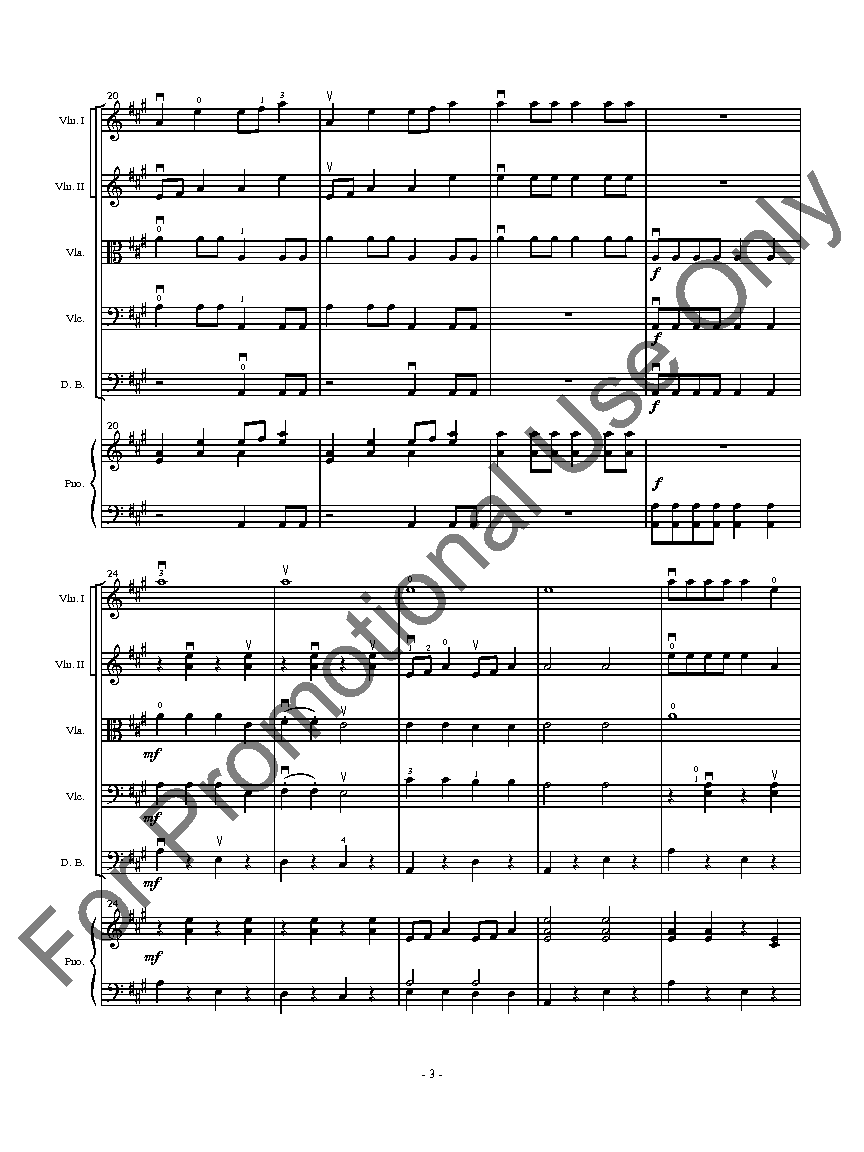 AMERICAN HOEDOWN SCORE