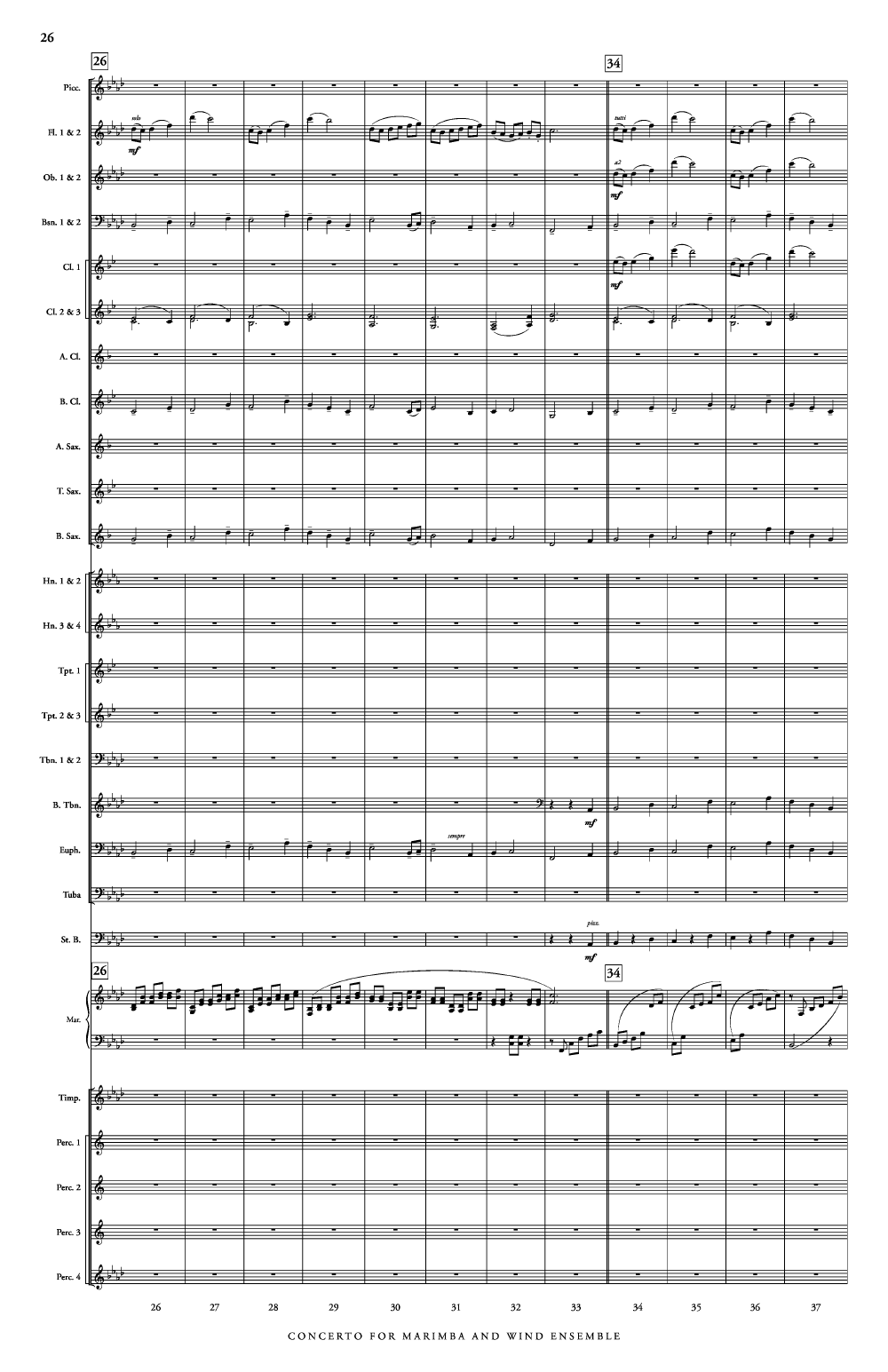 CONCERTO FOR MARIMBA AND WIND ENSEMBLE