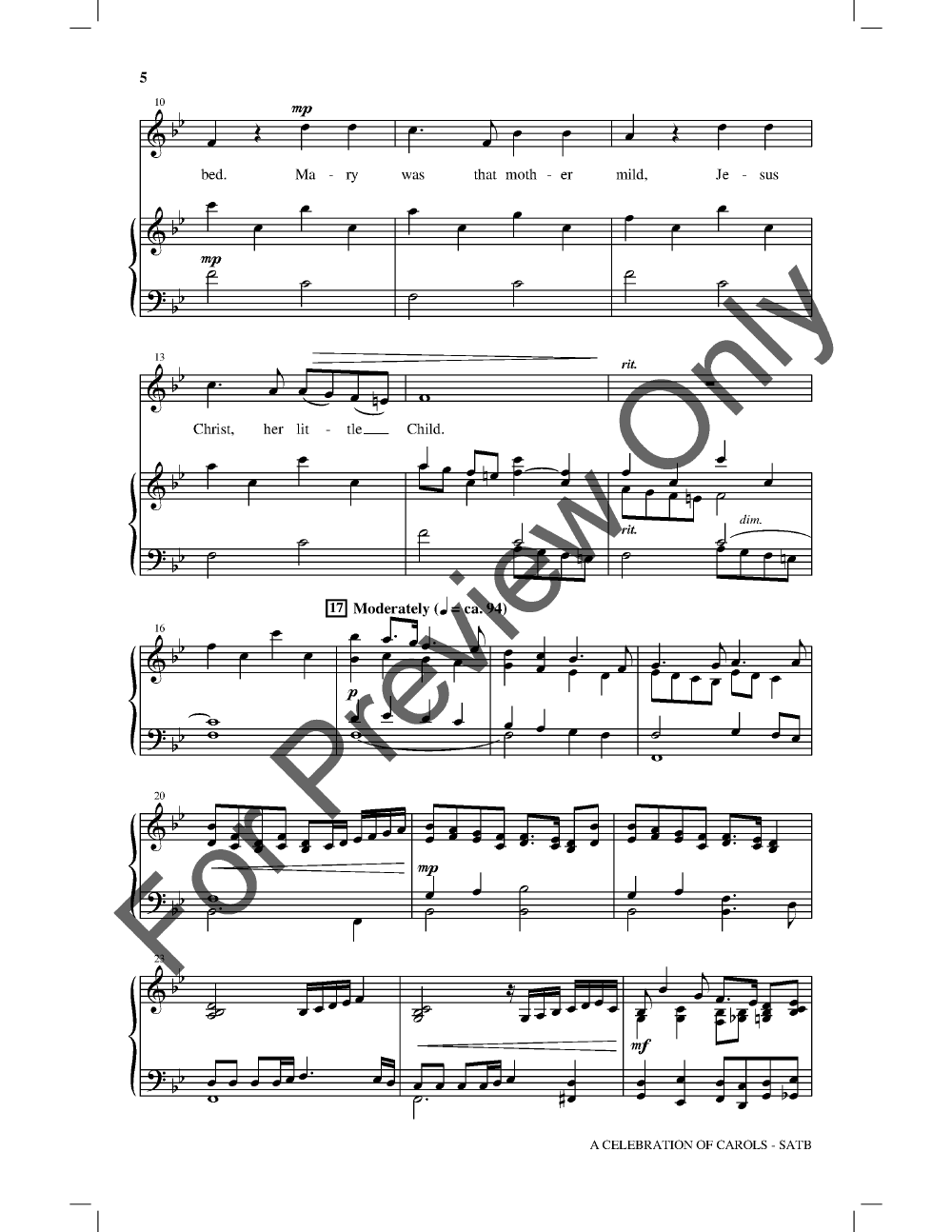 A Celebration Of Carols Satb Singer'S Edition