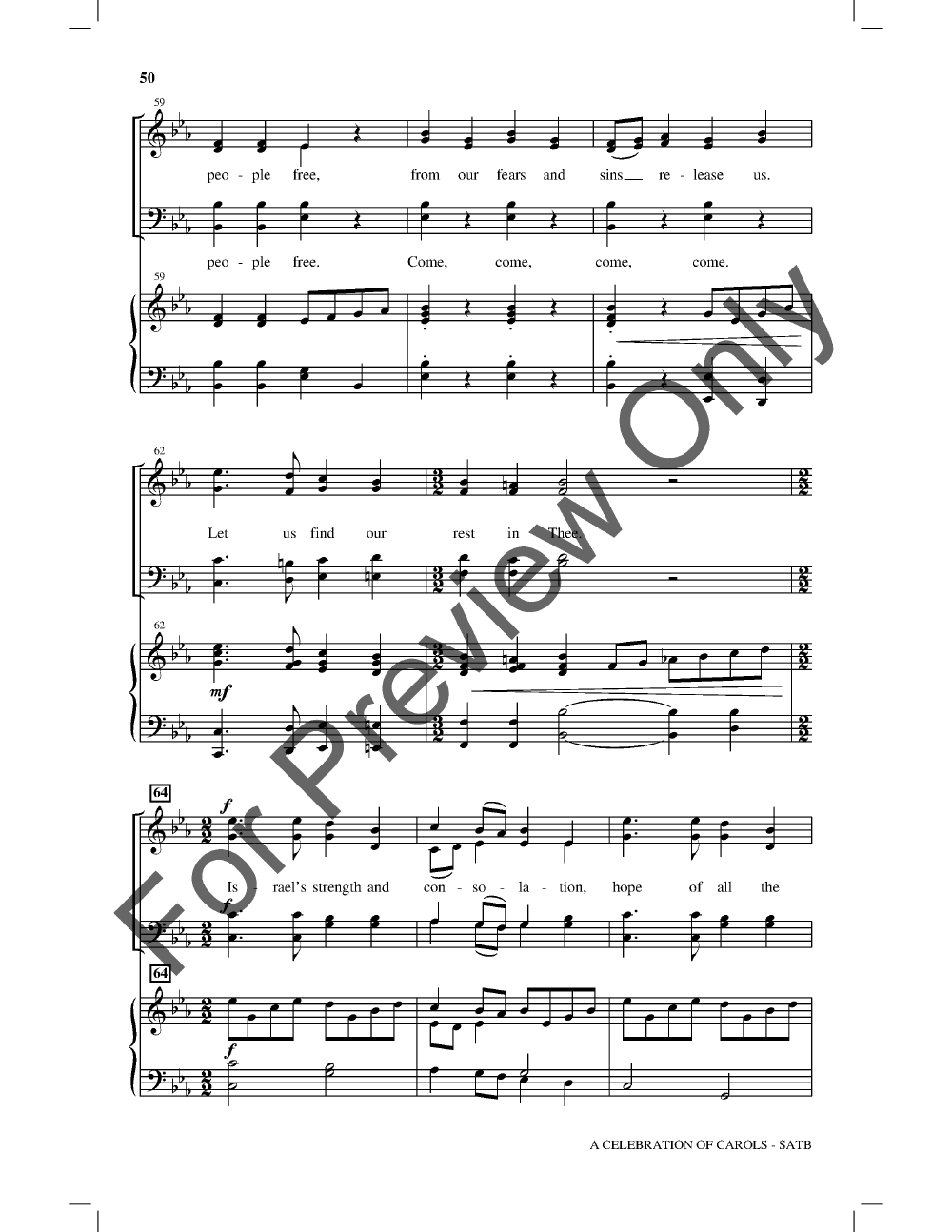 A Celebration Of Carols Satb Singer'S Edition