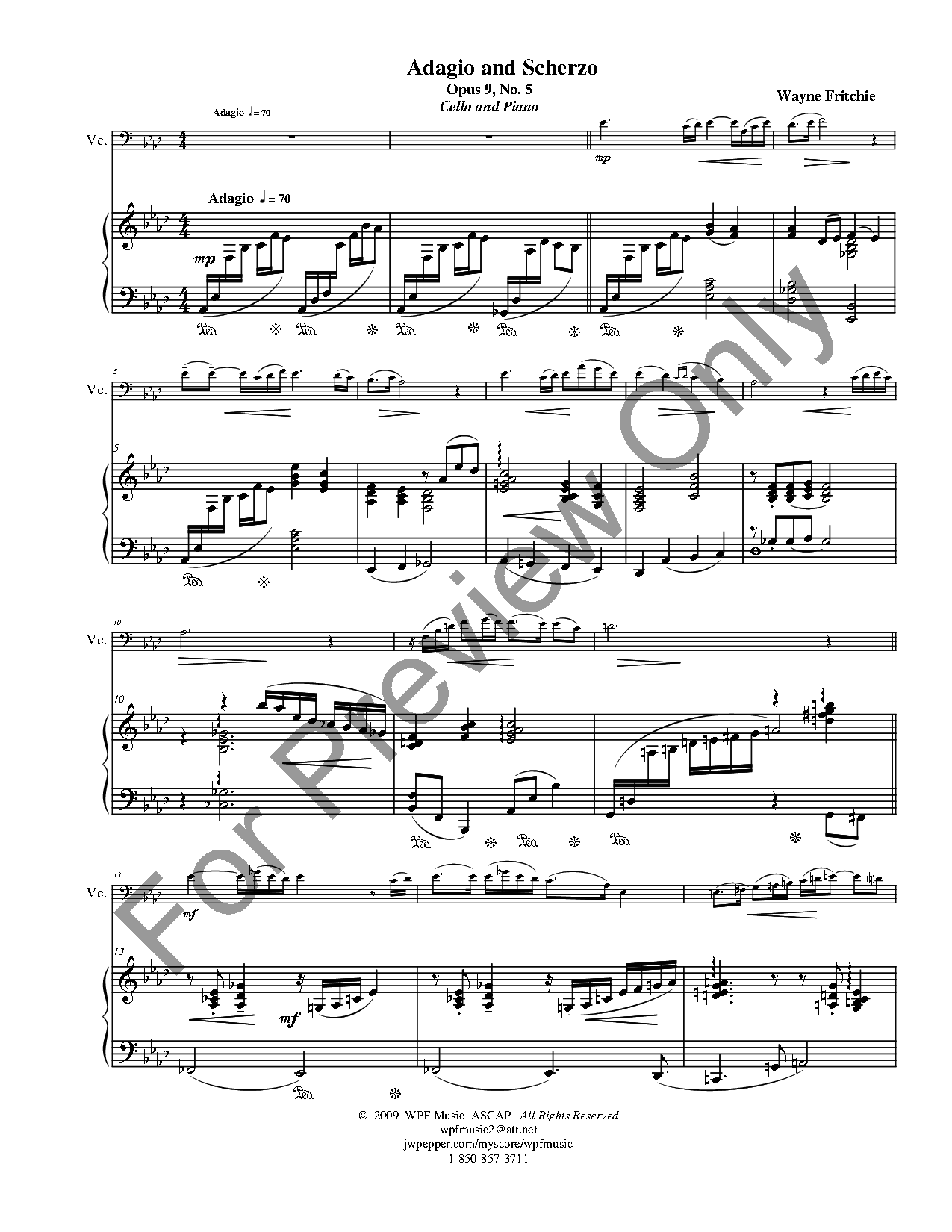Adagio and Scherzo, Opus 9, No. 5 P.O.D.