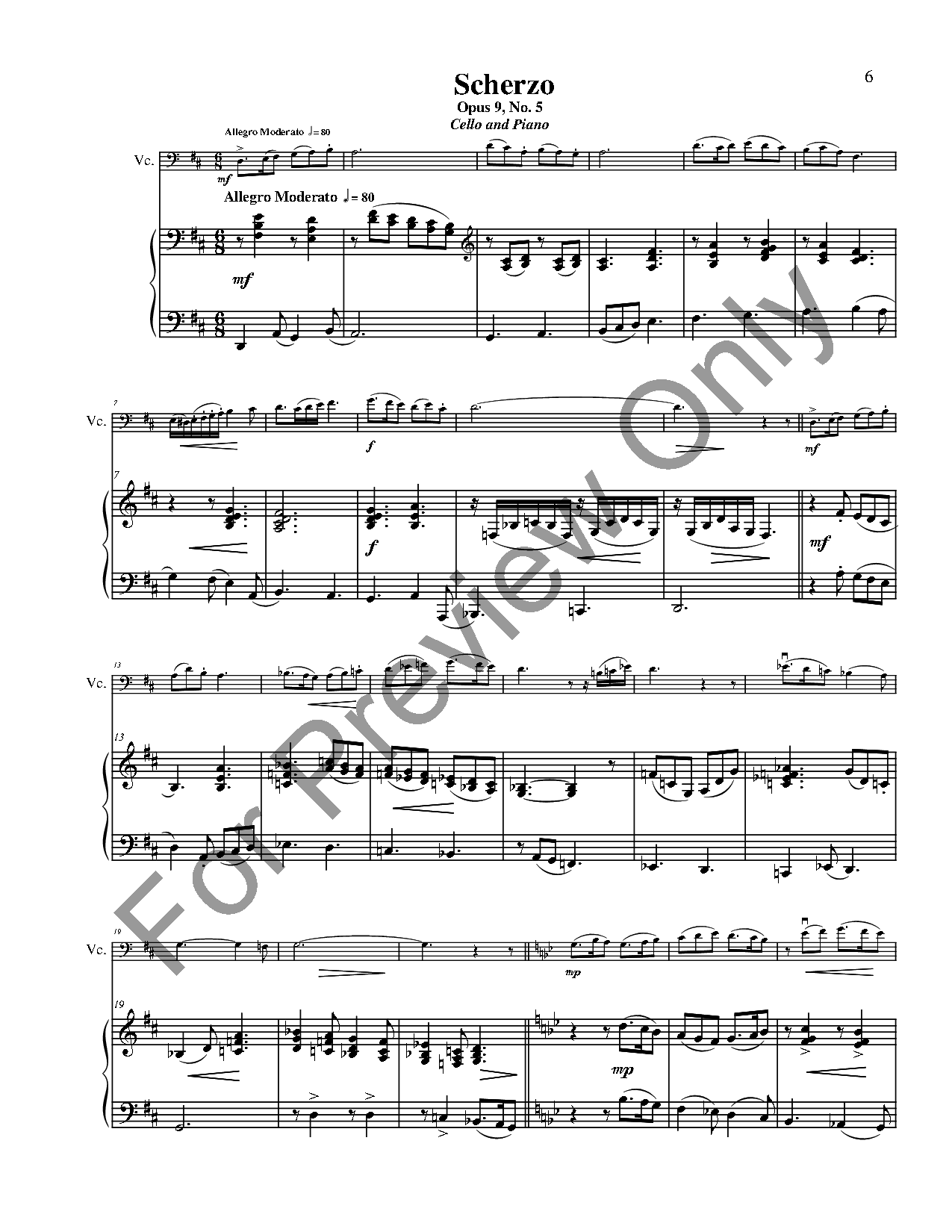 Adagio and Scherzo, Opus 9, No. 5 P.O.D.
