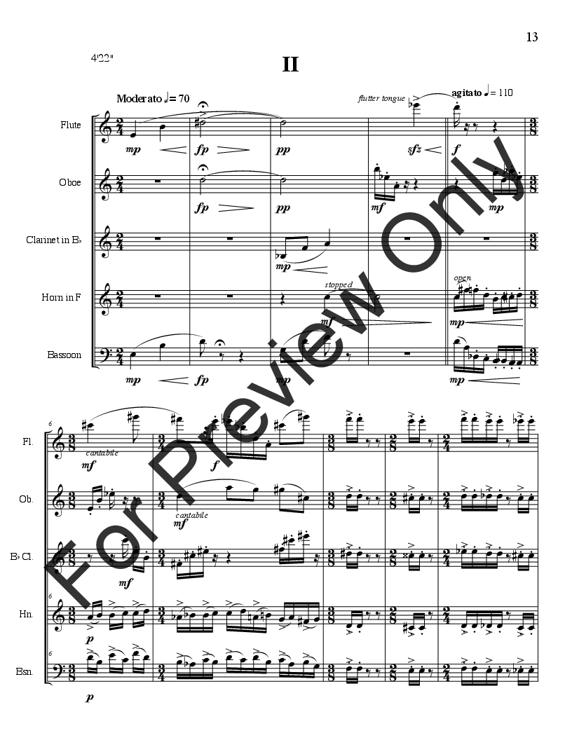 Four Movments for Woodwind Quintet P.O.D.