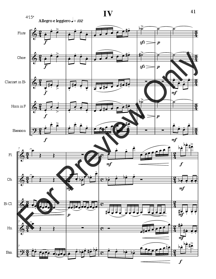 Four Movments for Woodwind Quintet P.O.D.