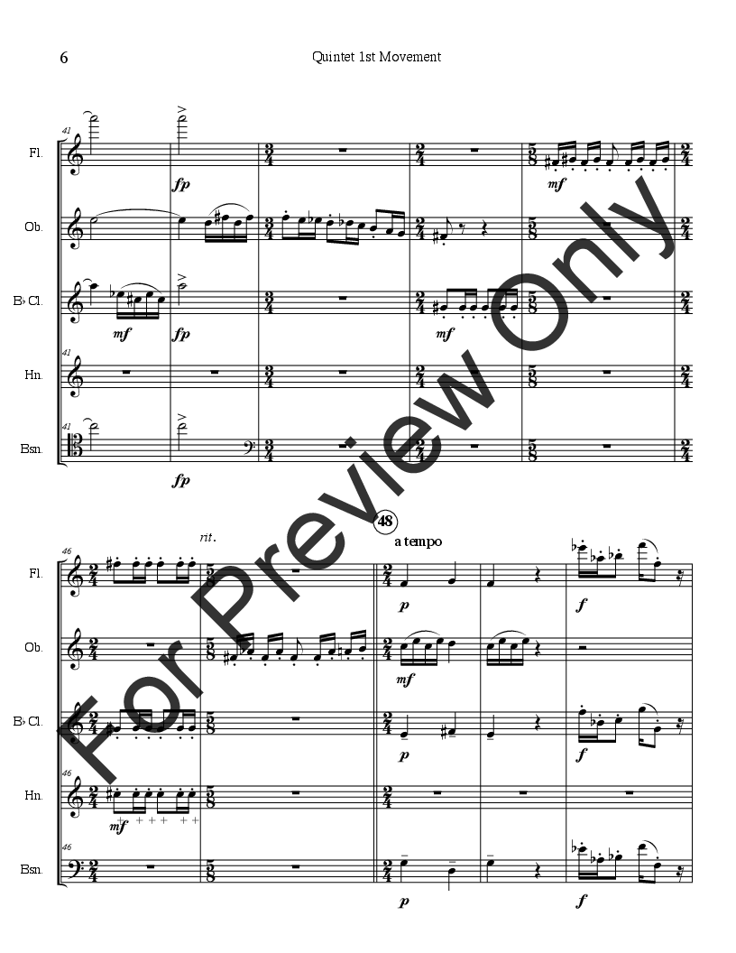 Four Movments for Woodwind Quintet P.O.D.