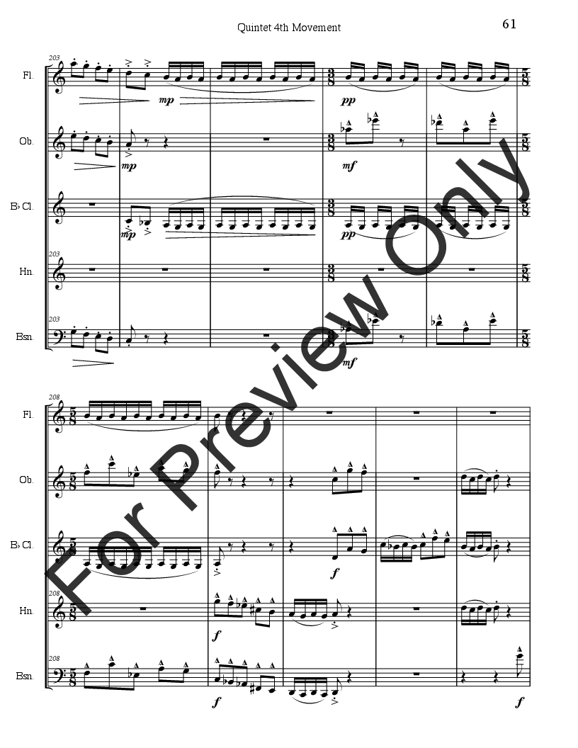 Four Movments for Woodwind Quintet P.O.D.