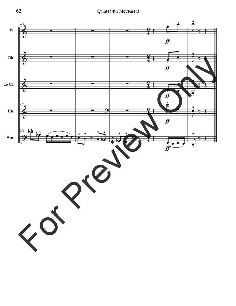 Four Movments for Woodwind Quintet P.O.D.