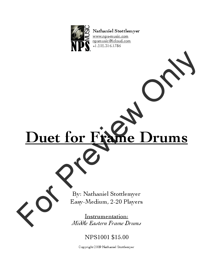 Duet for Frame Drums P.O.D.