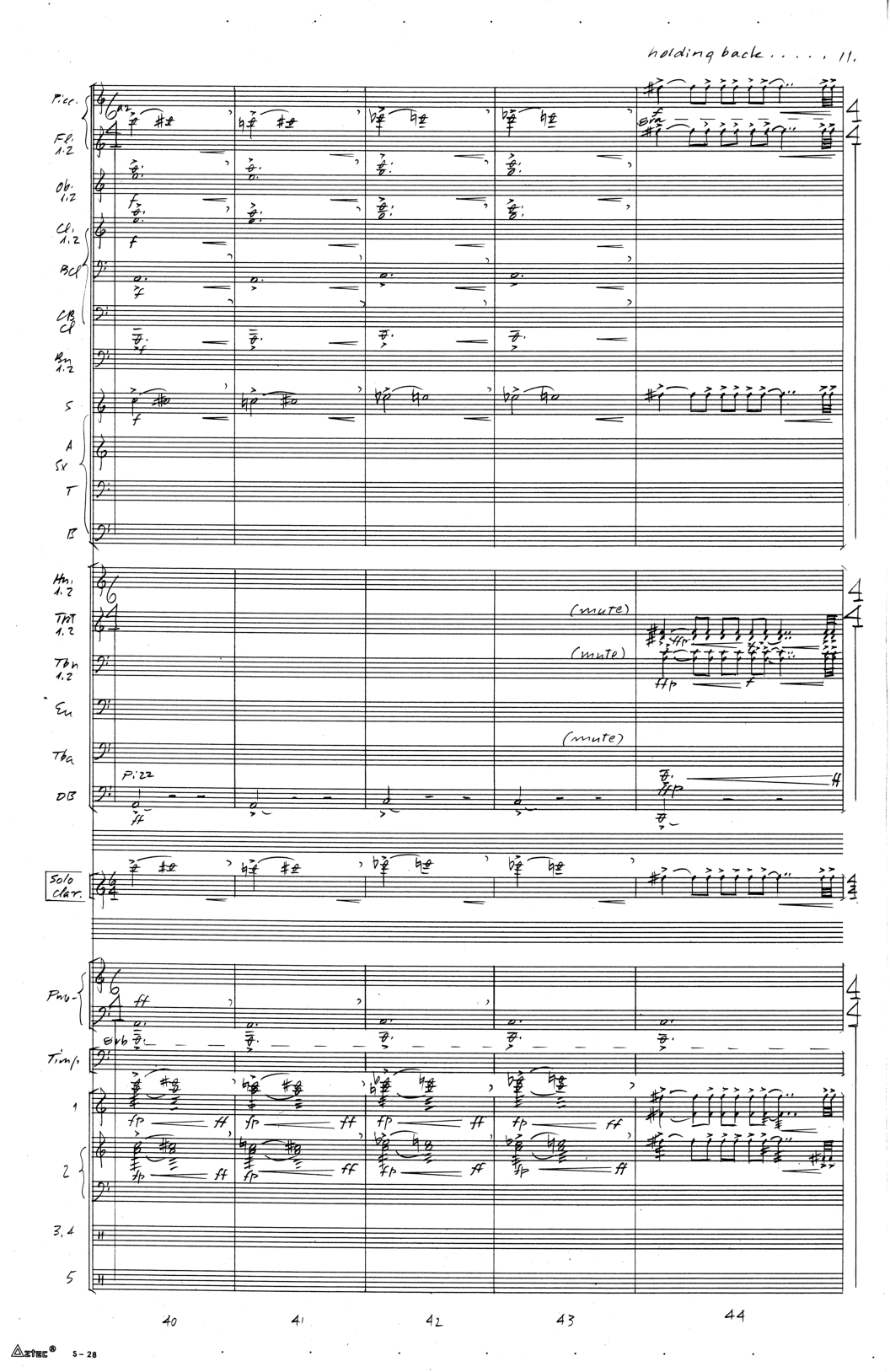 Concerto Clarinet and Wind Ensemble Score P.O.D.