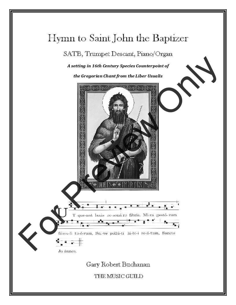 Hymn to Saint John the Baptizer INST PARTS P.O.D.