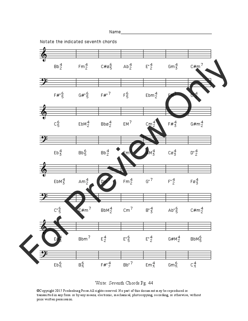 Music Theory Worksheets Volume 2 P.O.D.