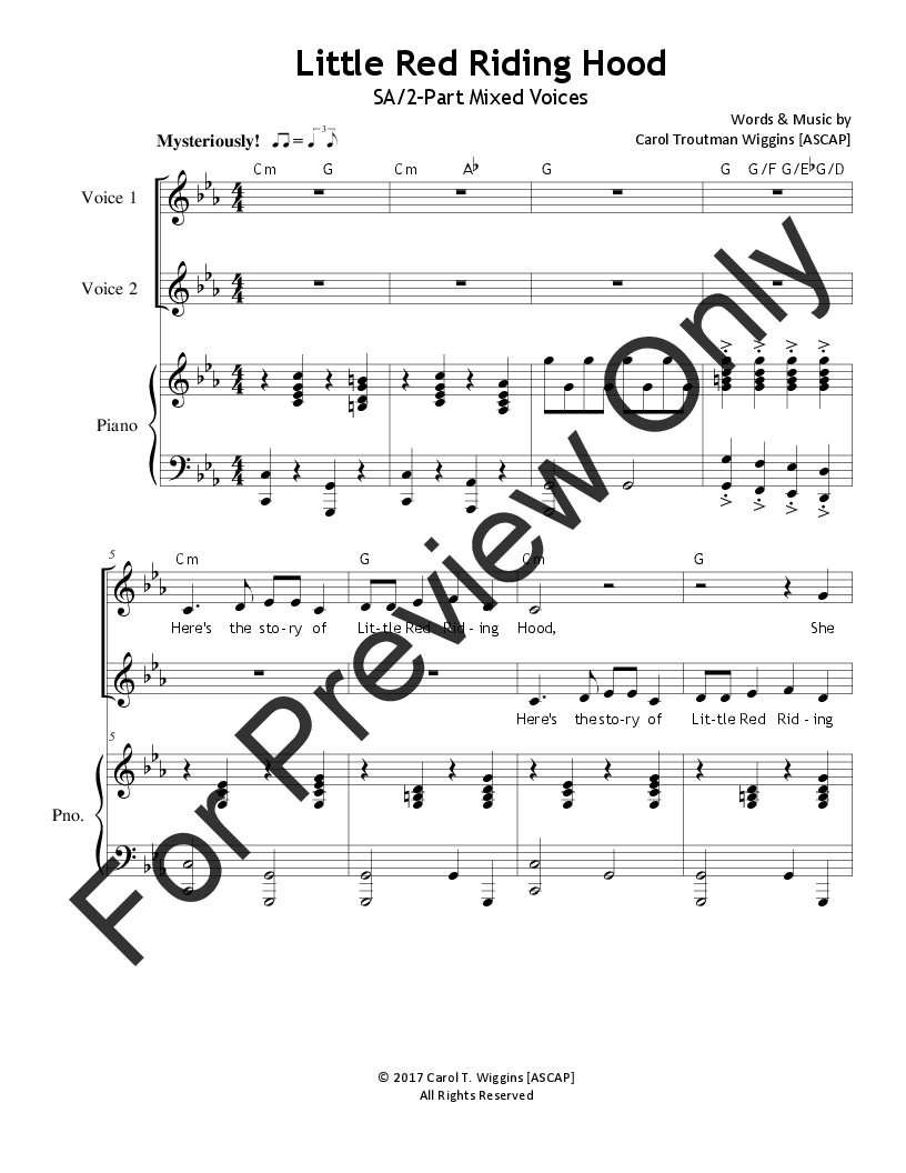 Little Red Riding Hood (Two-Part Mixed ) by | J.W. Pepper Sheet Music