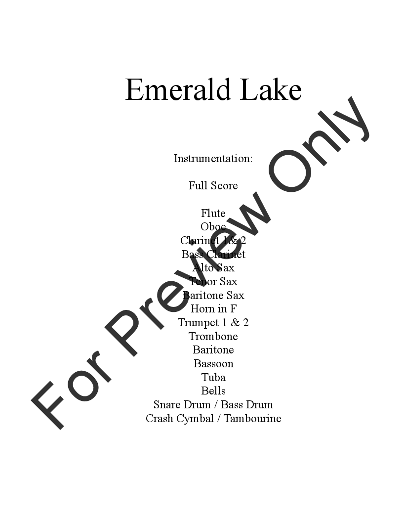 Emerald Lake P.O.D.