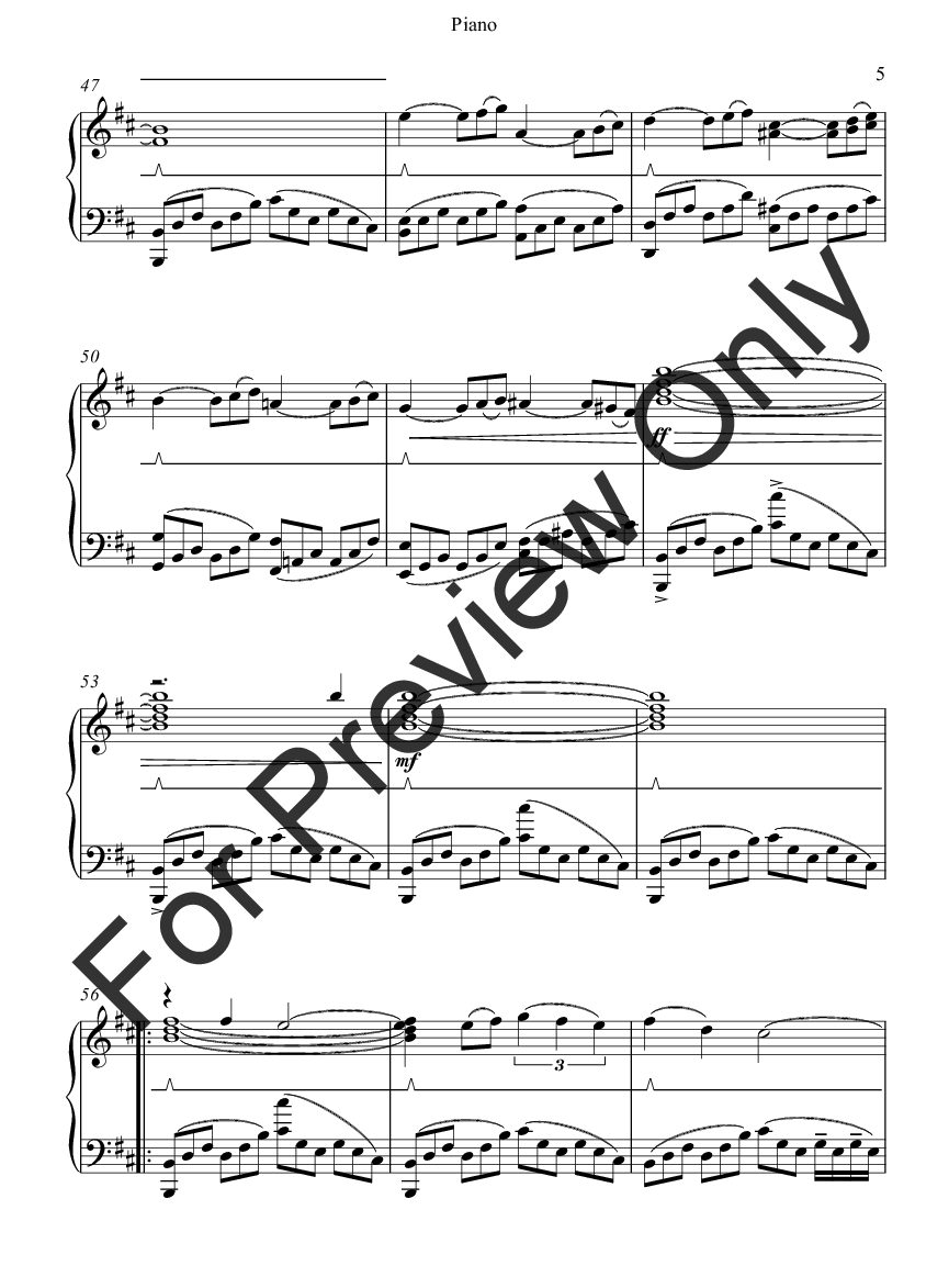 Reverie for Pianoforte in B Major P.O.D.