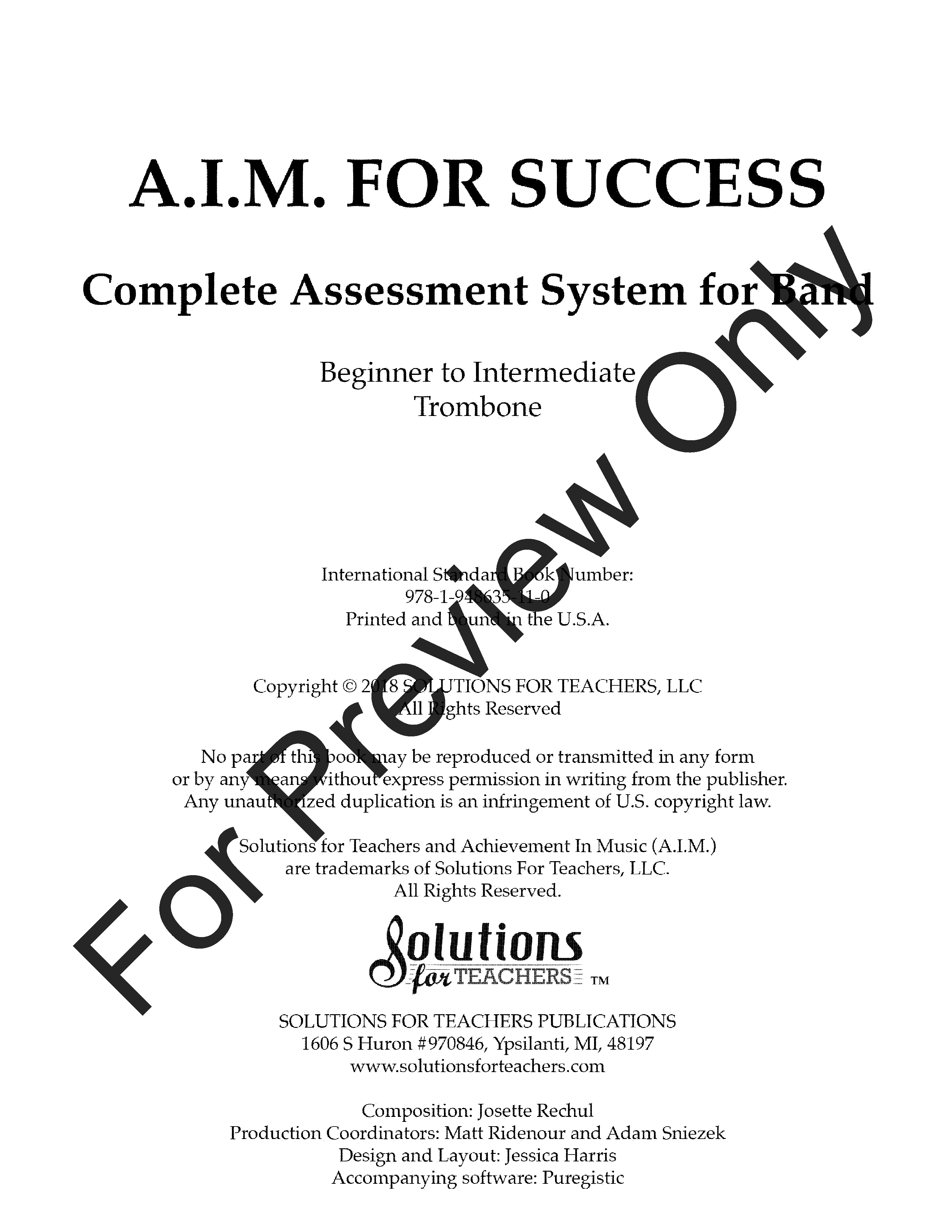 AIM For Success #1 Trombone P.O.D.