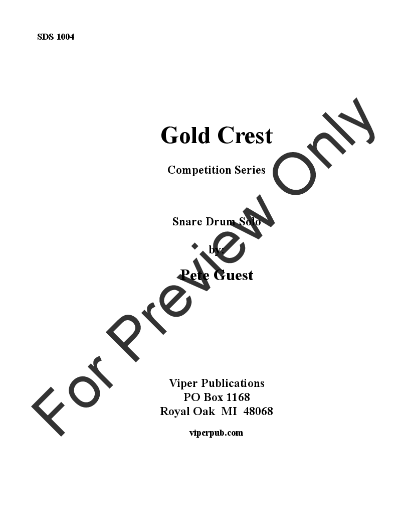 Gold Crest P.O.D.