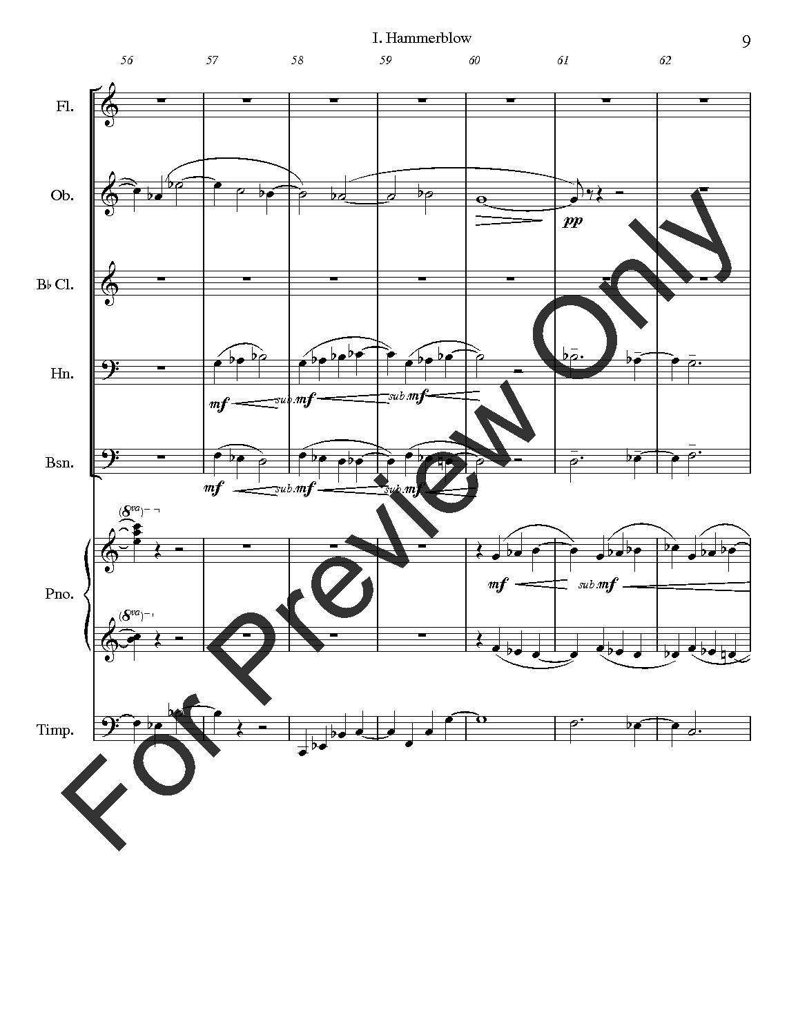 Firestorm Wind Quintet, Timpani, Piano P.O.D.