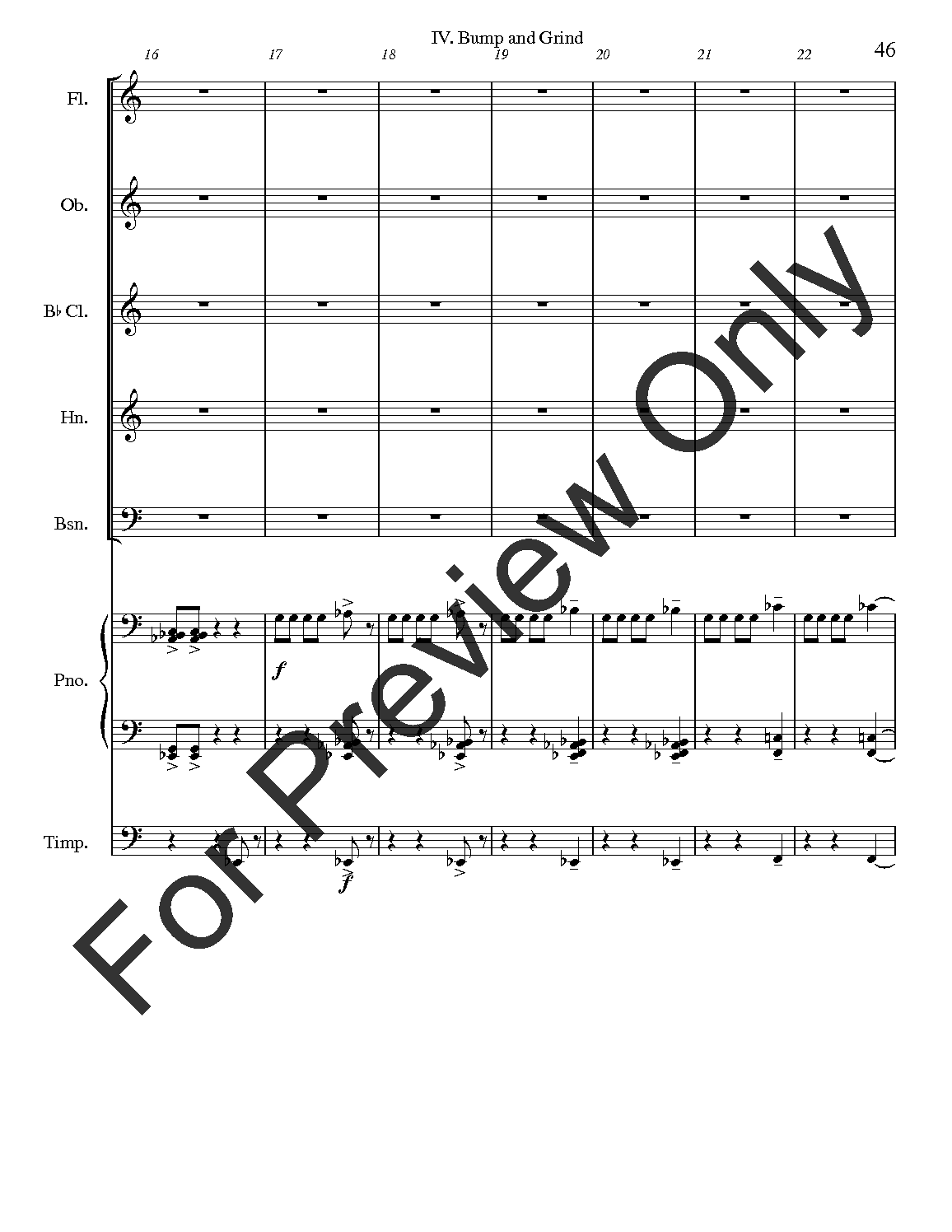 Firestorm Wind Quintet, Timpani, Piano P.O.D.