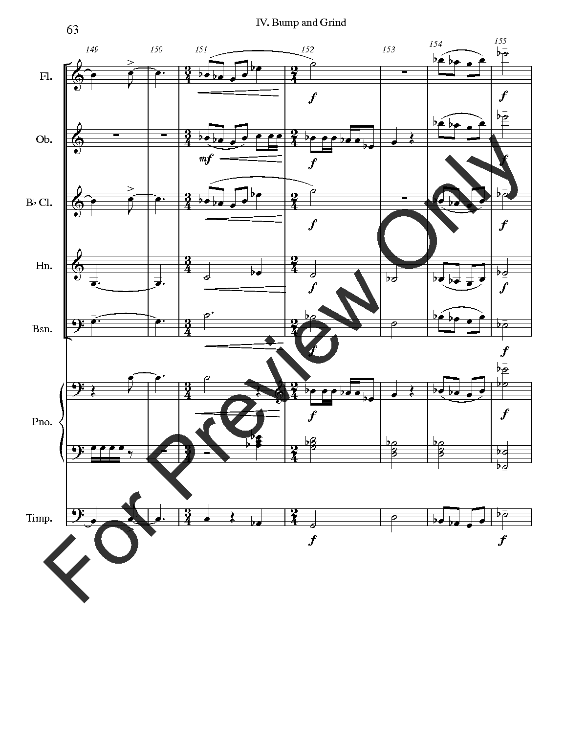 Firestorm Wind Quintet, Timpani, Piano P.O.D.