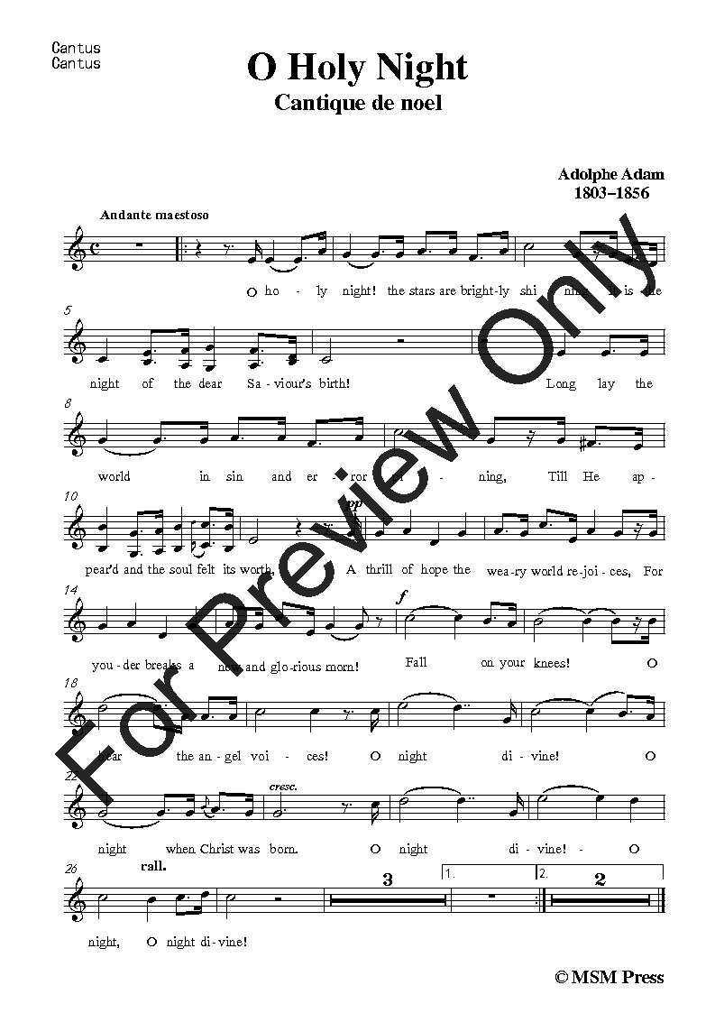 Oh, Holy Night in G Major Sheet music for Piano (Solo)