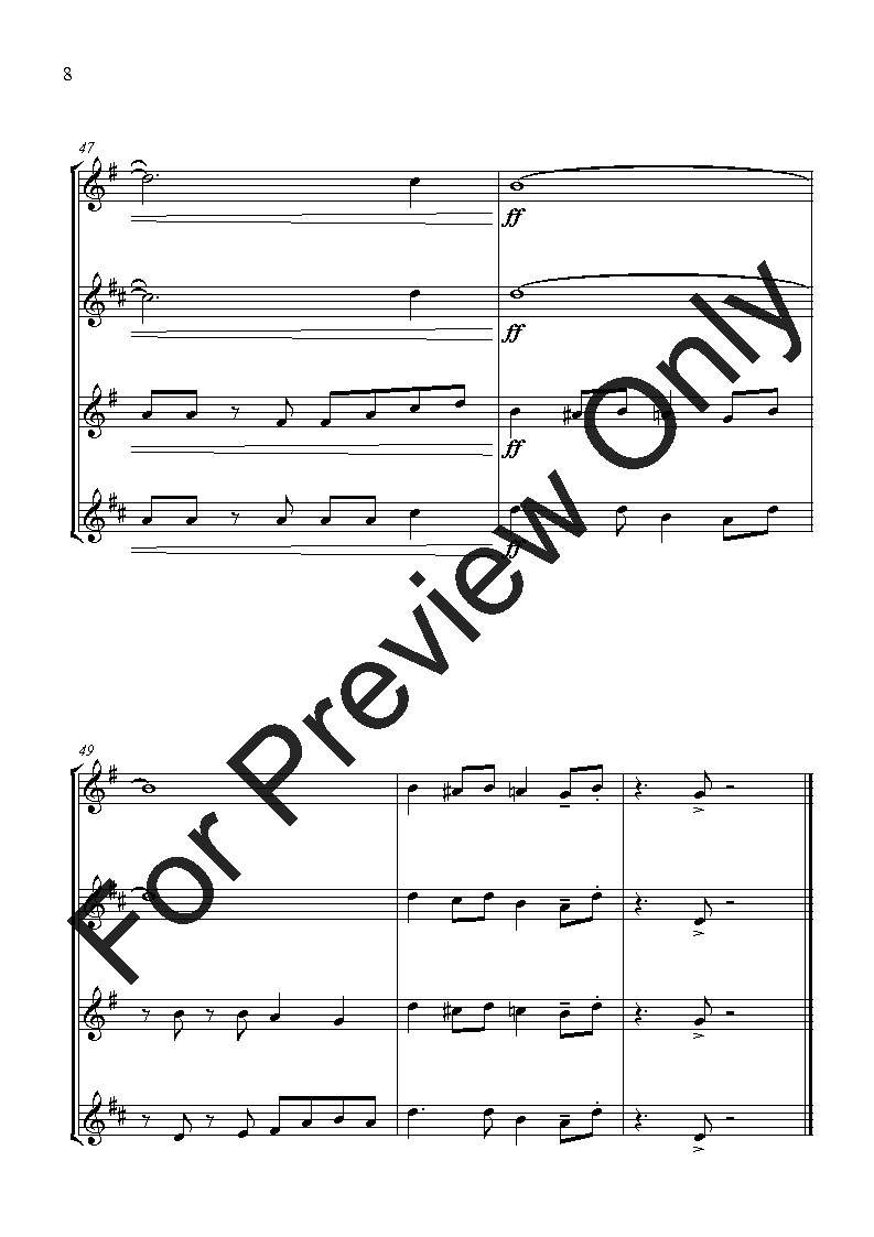 Angels We Have Heard On High - Saxophone Quartet P.O.D.