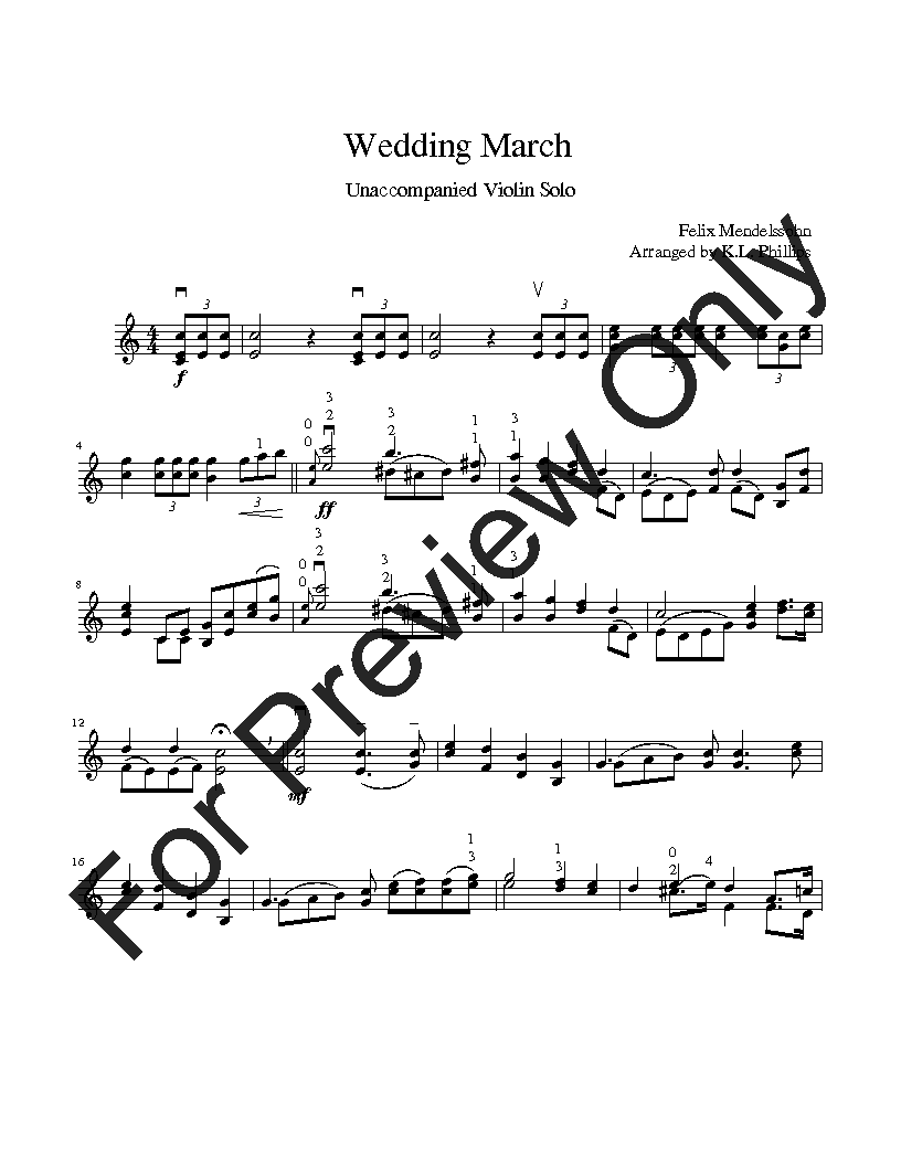 Bridal Chorus and Wedding March P.O.D.