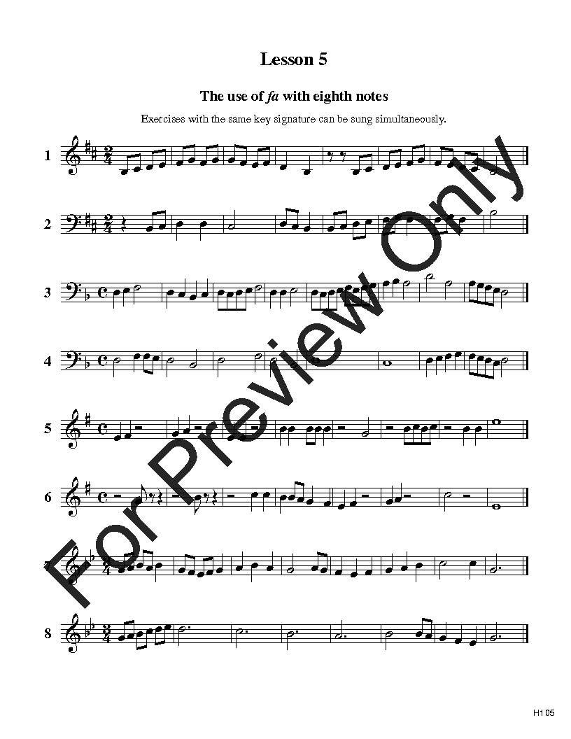 The High School Sight-Singer Vol. 5 Reproducible PDF Download