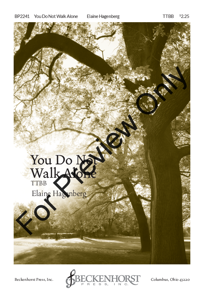You Do Not Walk Alone Large Print Edition P.O.D.