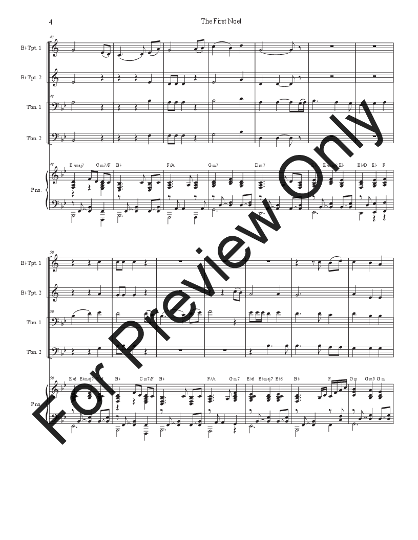 The First Noel: Brass Quartet and Piano - Alternate Version P.O.D.