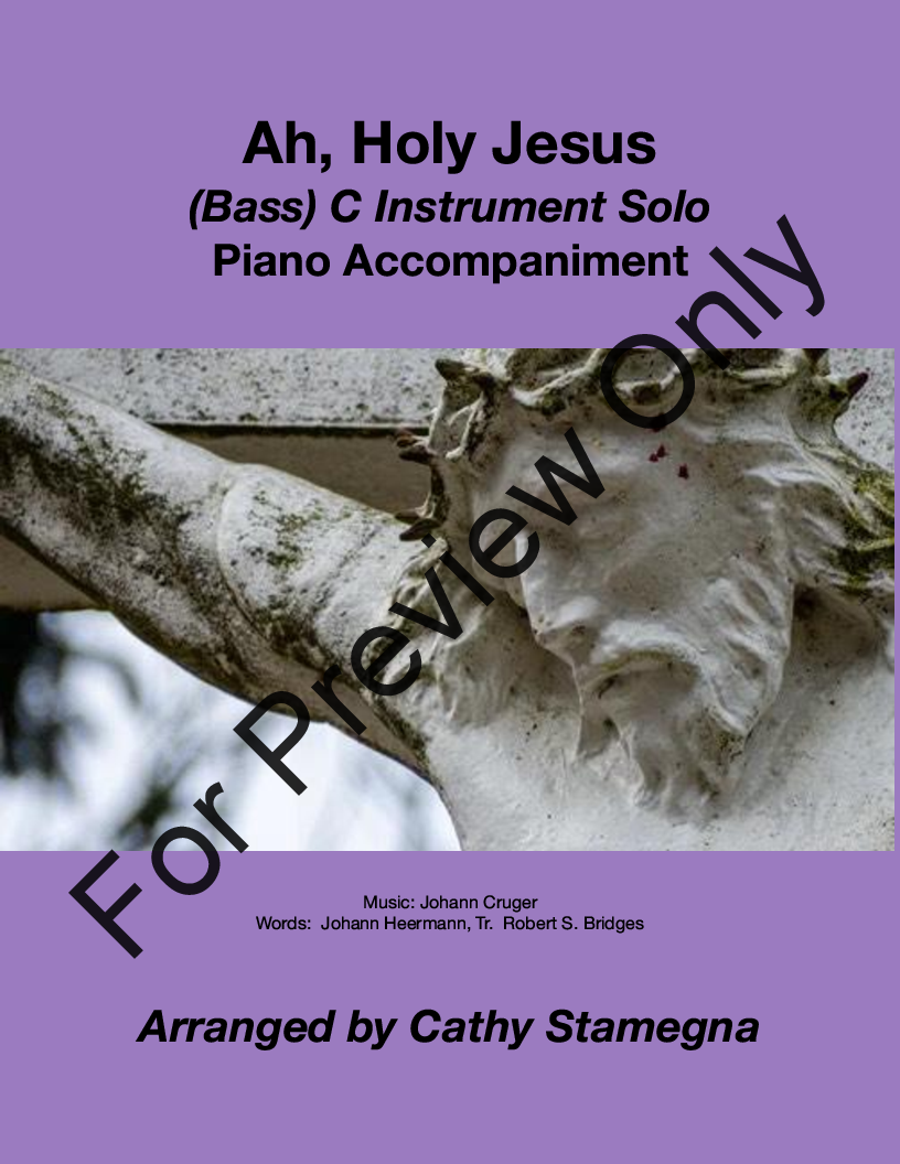 Ah, Holy Jesus (Bass C Instrument Solo, Piano Accompaniment) P.O.D.